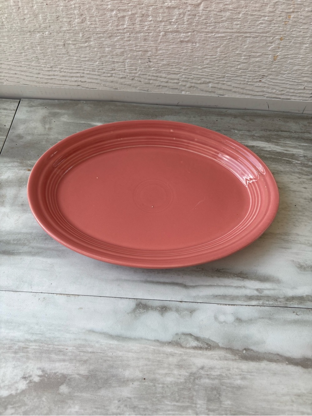 Fiestaware Pink 9.5” x 7” Oval Platter Tray Plate Kitchenware Dinnerware Classic